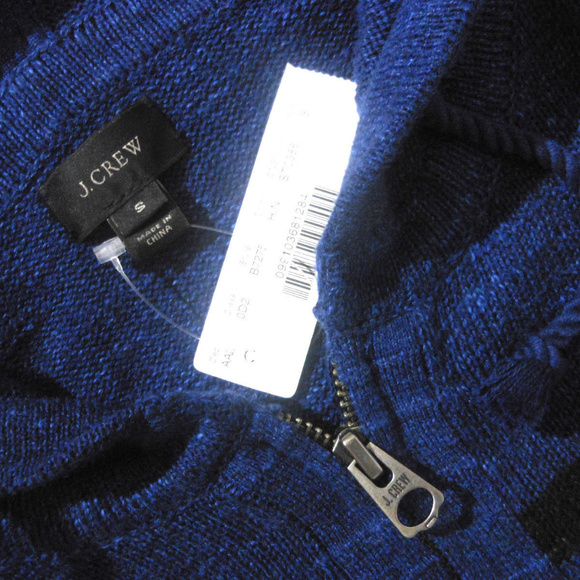 J CREW Zip Front Stripe Hoodie Sweater S NWT $89 - Picture 5 of 5